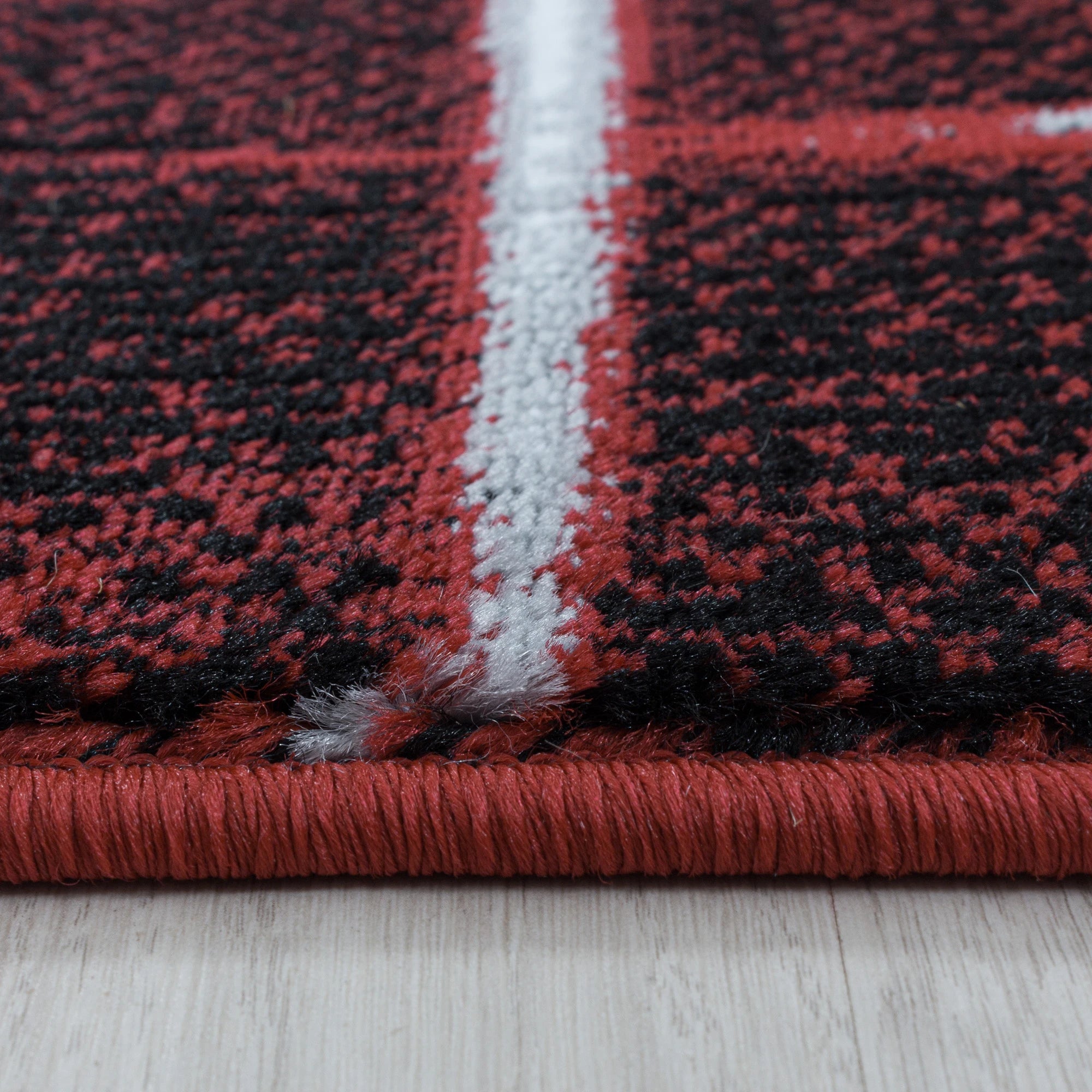 Striped Pinstripe Rug | Red