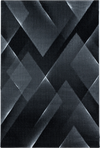 Geometric Prism Facets Area Rug | Black Black