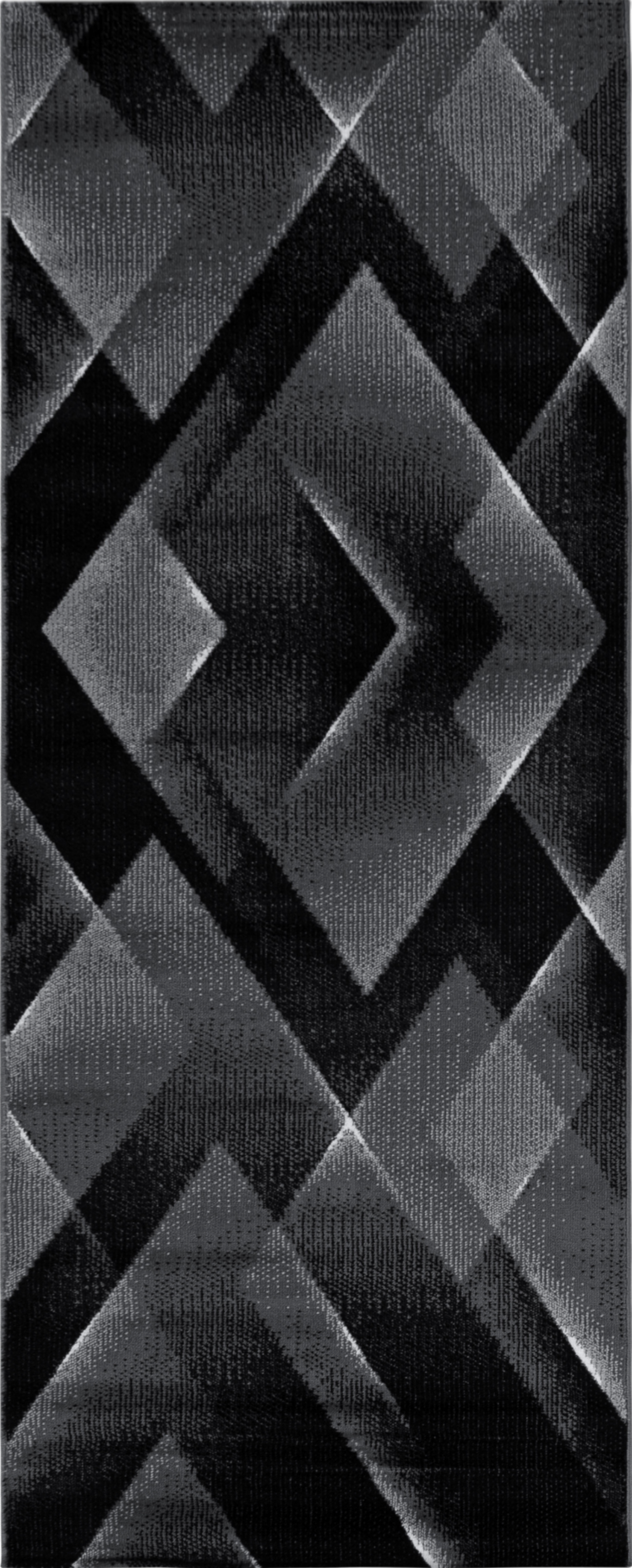 Geometric Prism Facets Area Rug | Black