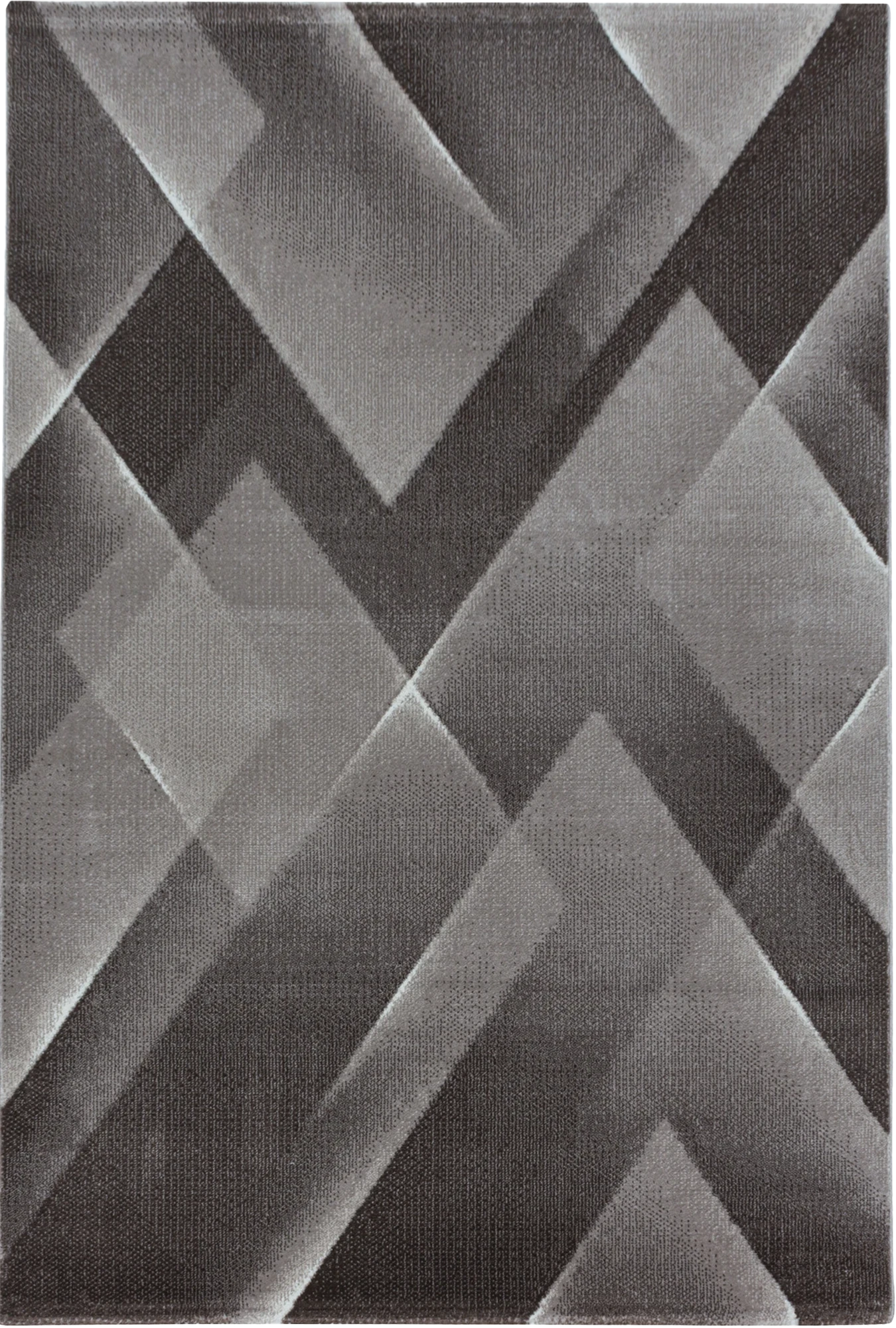 Geometric Prism Facets Area Rug | Brown