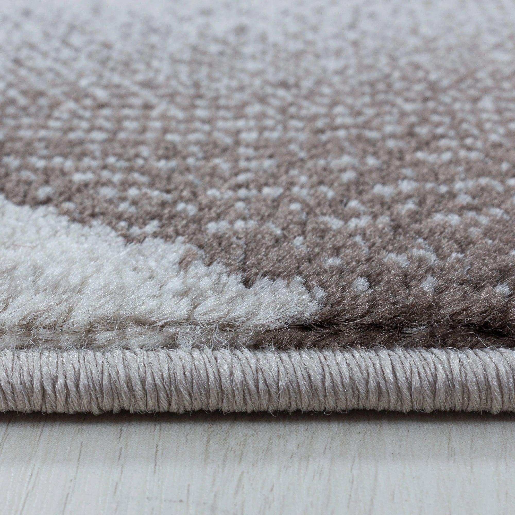 Geometric Prism Facets Area Rug | Brown