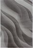 Abstract Contour Wave Line Area Rug | Brown 