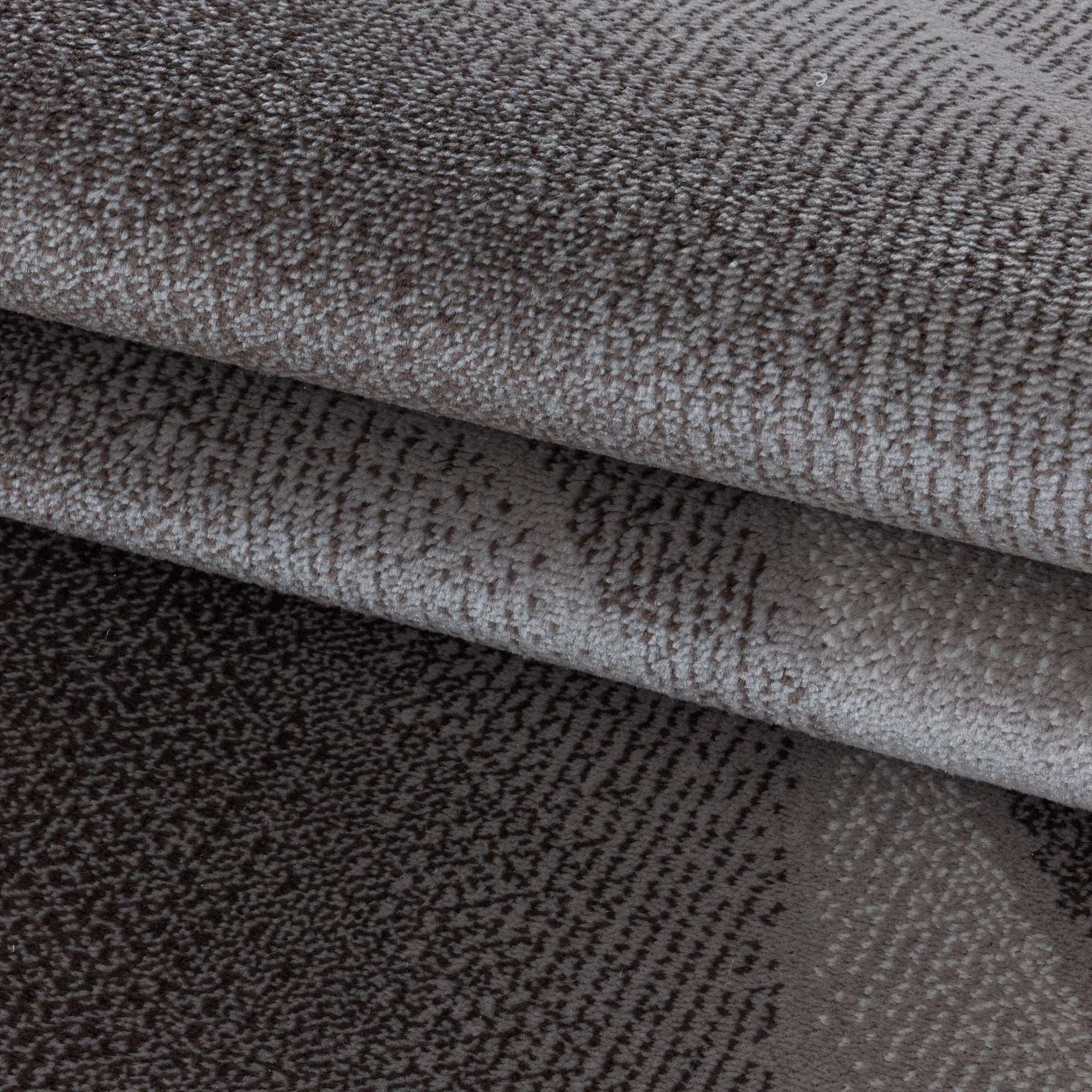 Abstract Contour Wave Line Area Rug | Brown