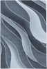 Abstract Contour Wave Line Area Rug | Gray 