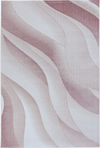 Abstract Contour Wave Line Area Rug | Pink Pink