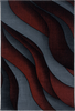 Abstract Contour Wave Line Area Rug | Red 