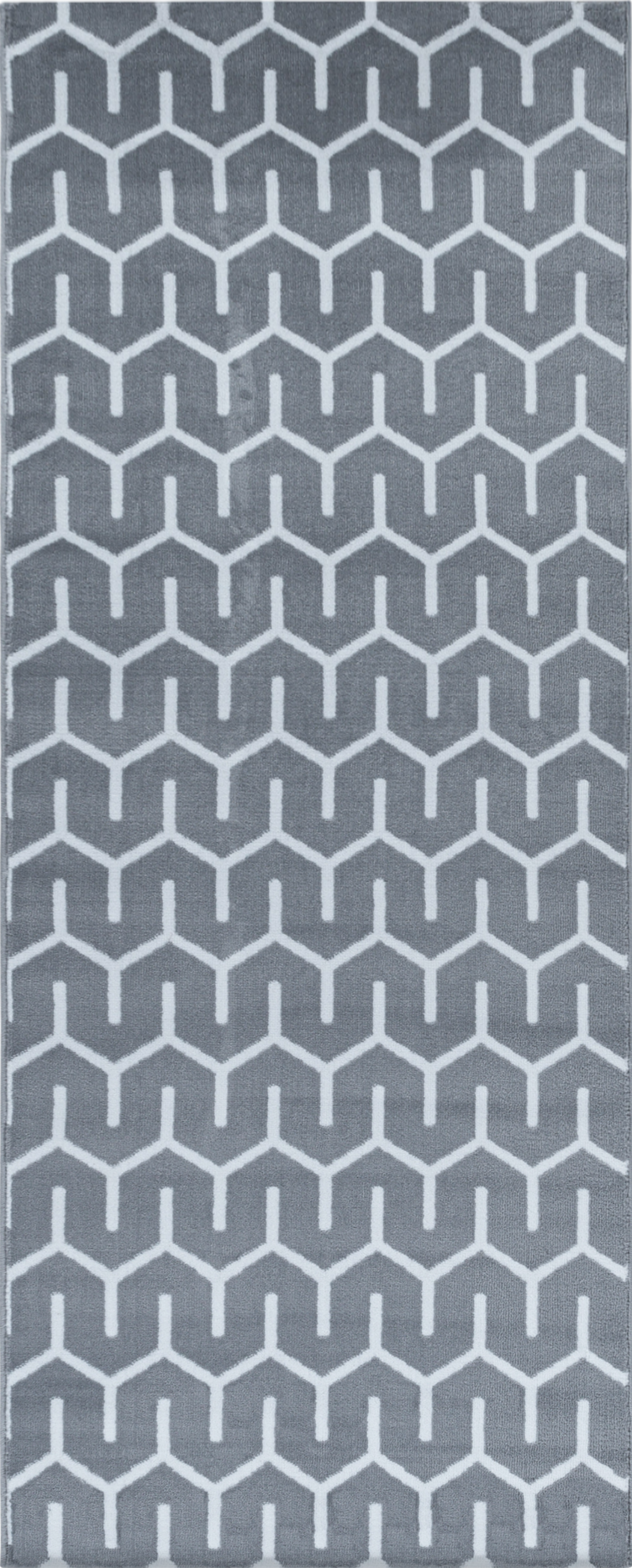 Modern Tessellated Maze Area Rug | Gray