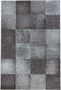 Contemporary Distressed Grid Pattern Rug | Brown 