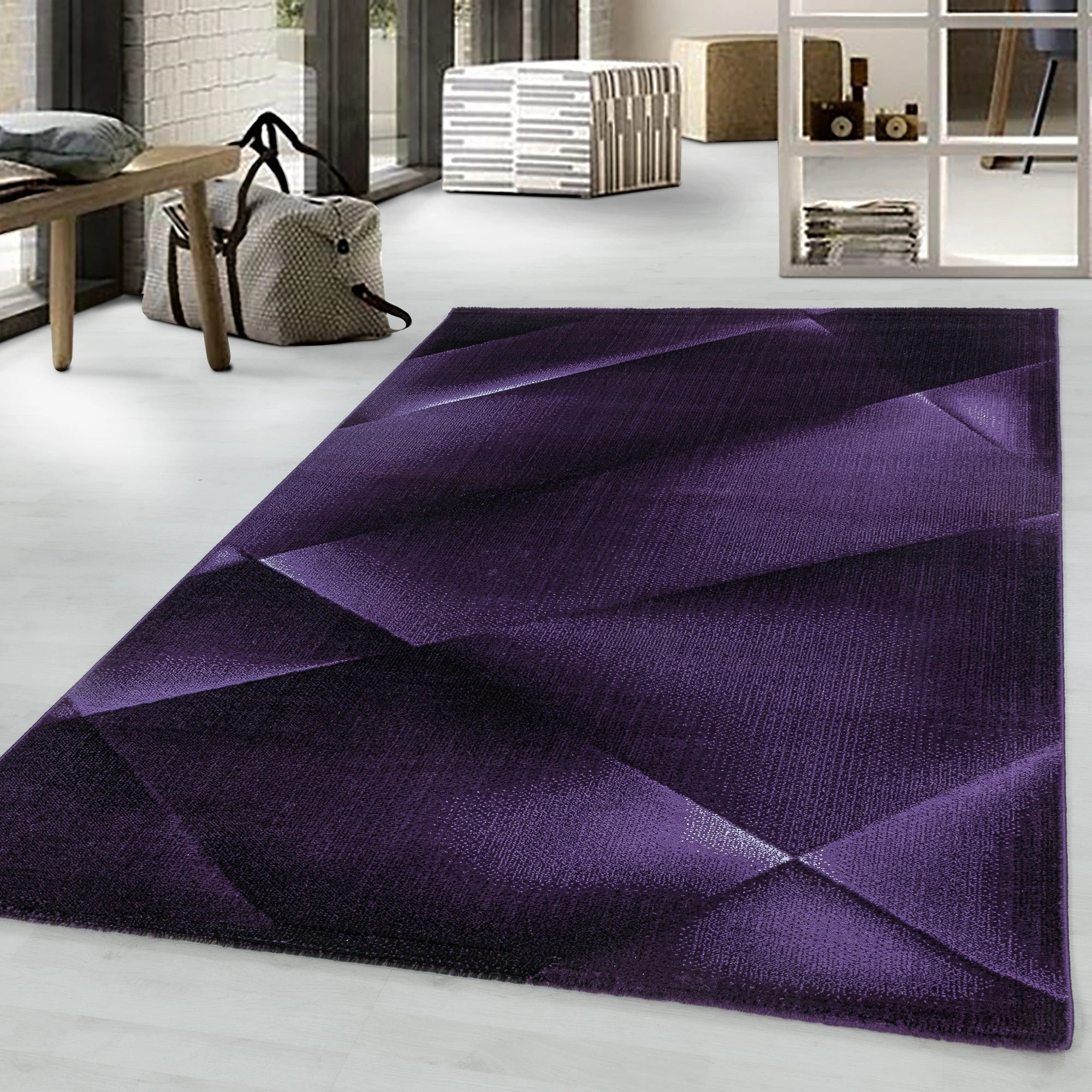 Modern Prism Geometric Pattern Rug | Lila