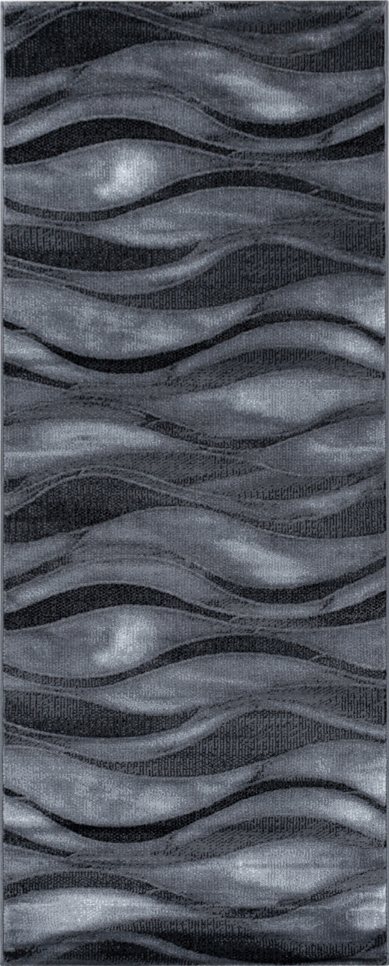 Waves Chic Area Rug | Black