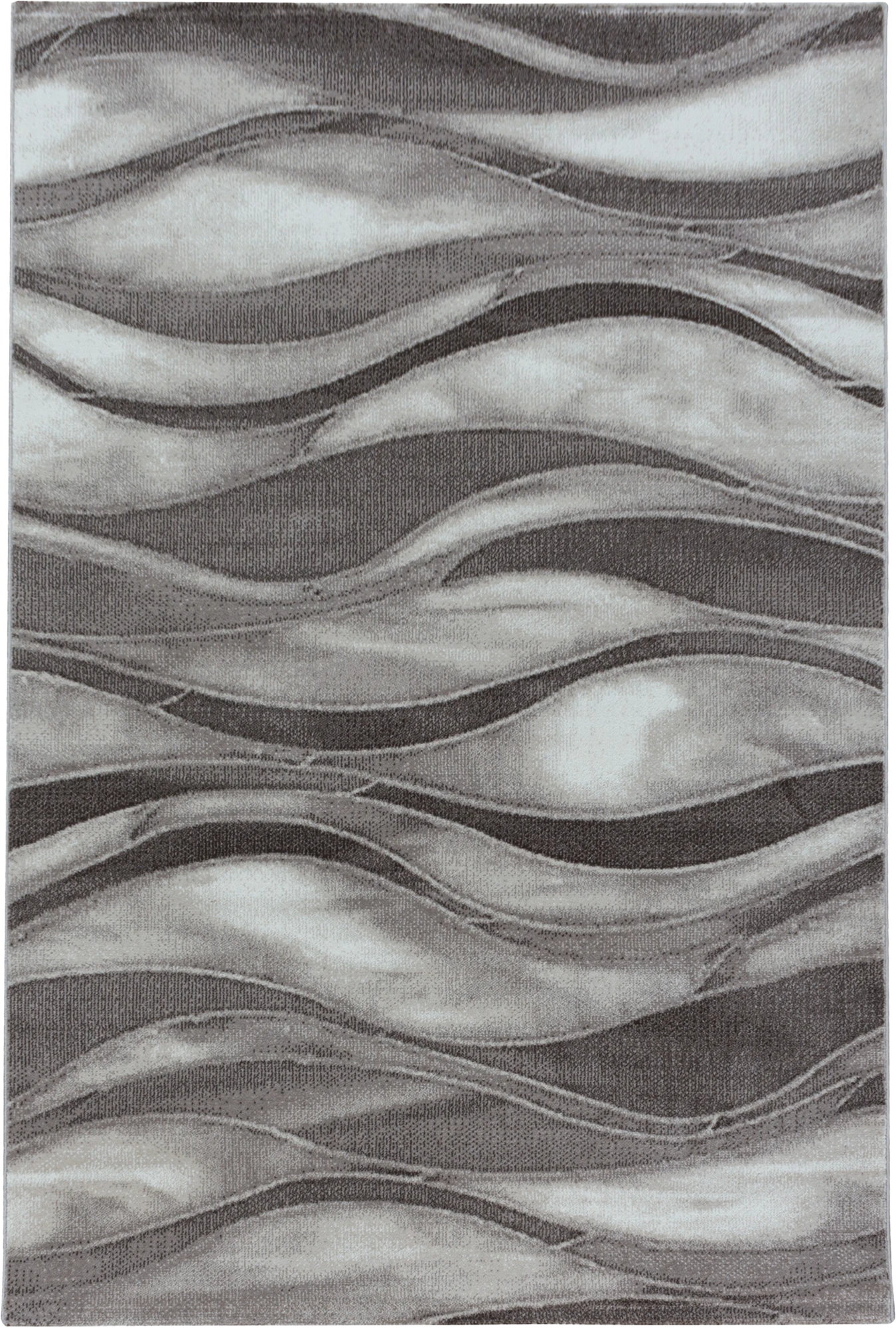 Waves Chic Area Rug | Brown