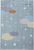 Moon And Stars Chic Kids Rug | Grey 