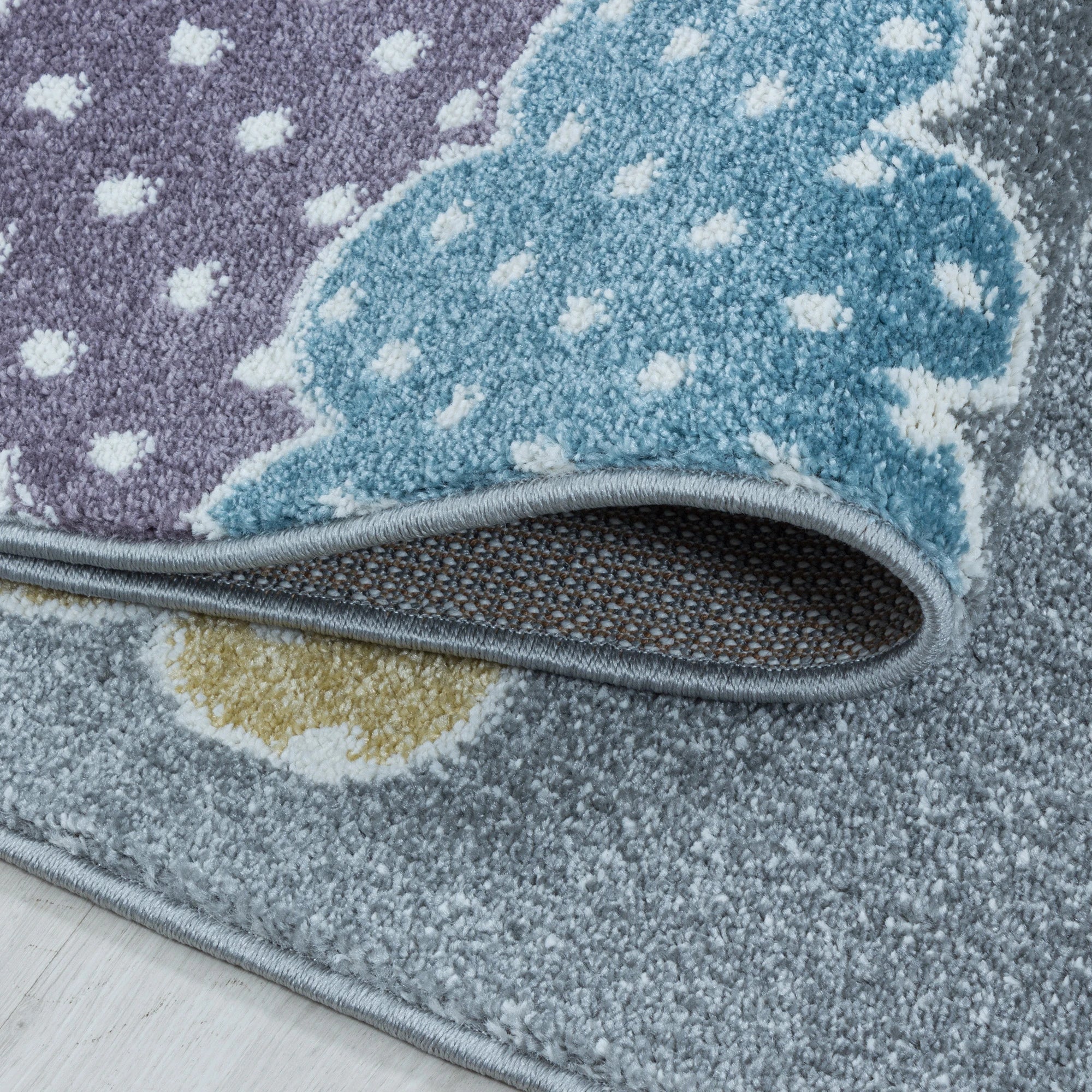 Moon And Stars Chic Kids Rug | Grey