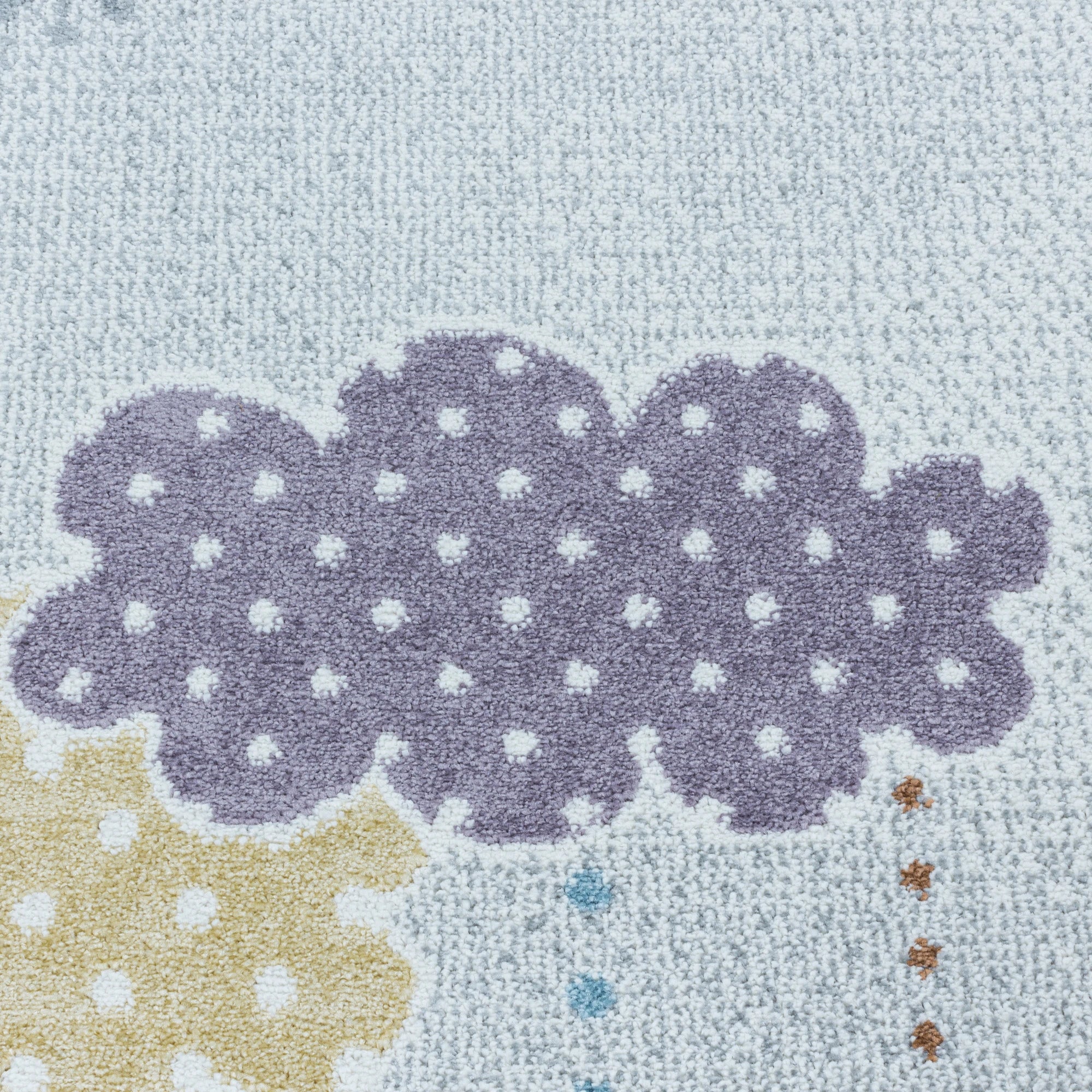 Moon And Stars Chic Kids Rug | White
