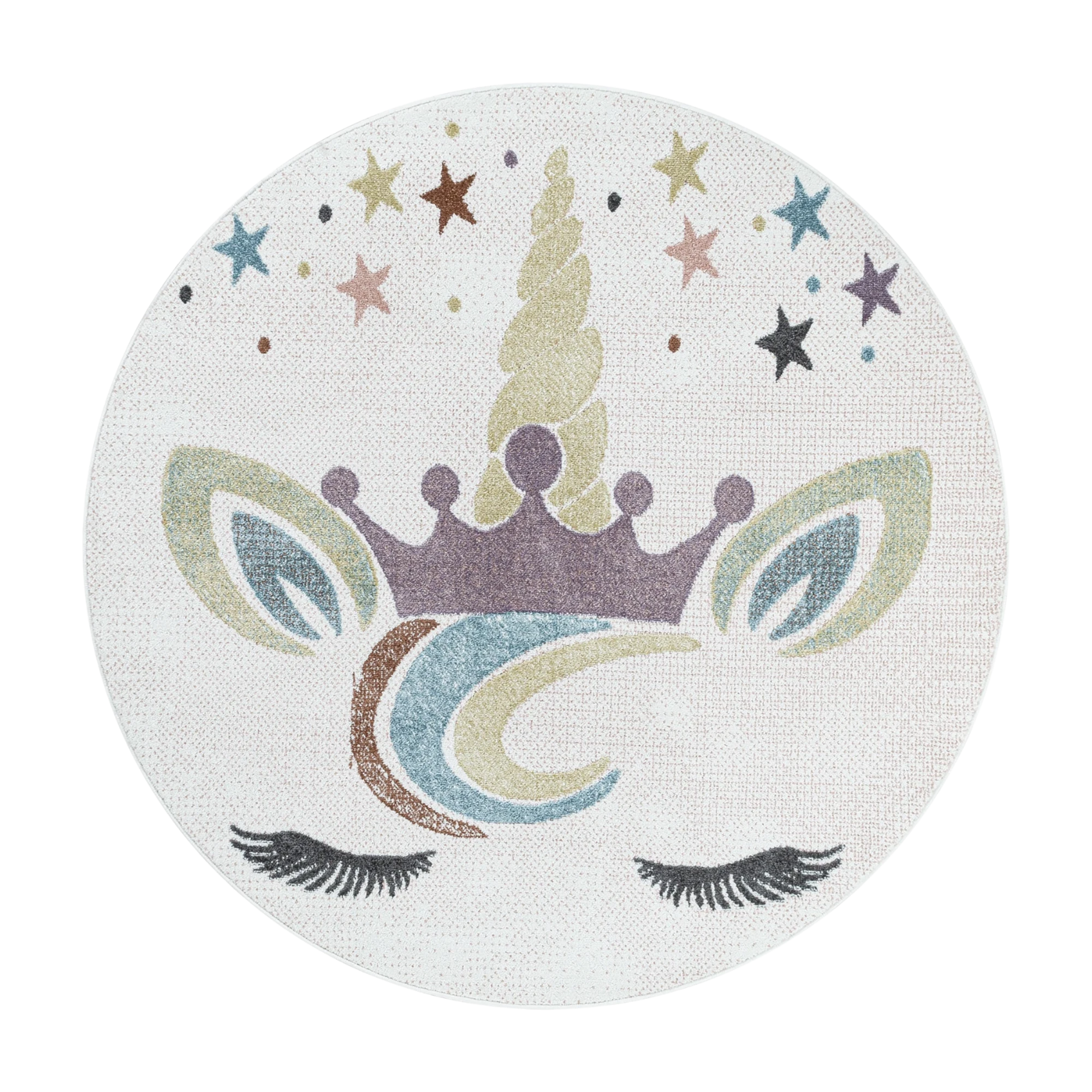 Unicorn Kids Rug White