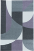Abstract Mid-Century Curve Rug - Violet 