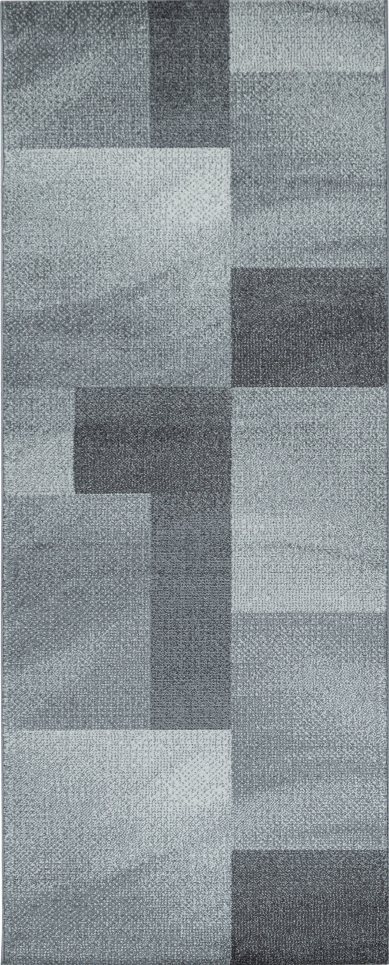 Modern Abstract Color Block Area Rug - Gray