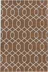 Geometric Hexagon Trellis Area Rug - Copper Copper