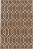 Geometric Hexagon Trellis Area Rug - Copper 