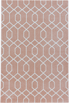 Geometric Hexagon Trellis Area Rug - Rose Pink