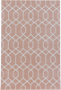 Geometric Hexagon Trellis Area Rug - Rose 