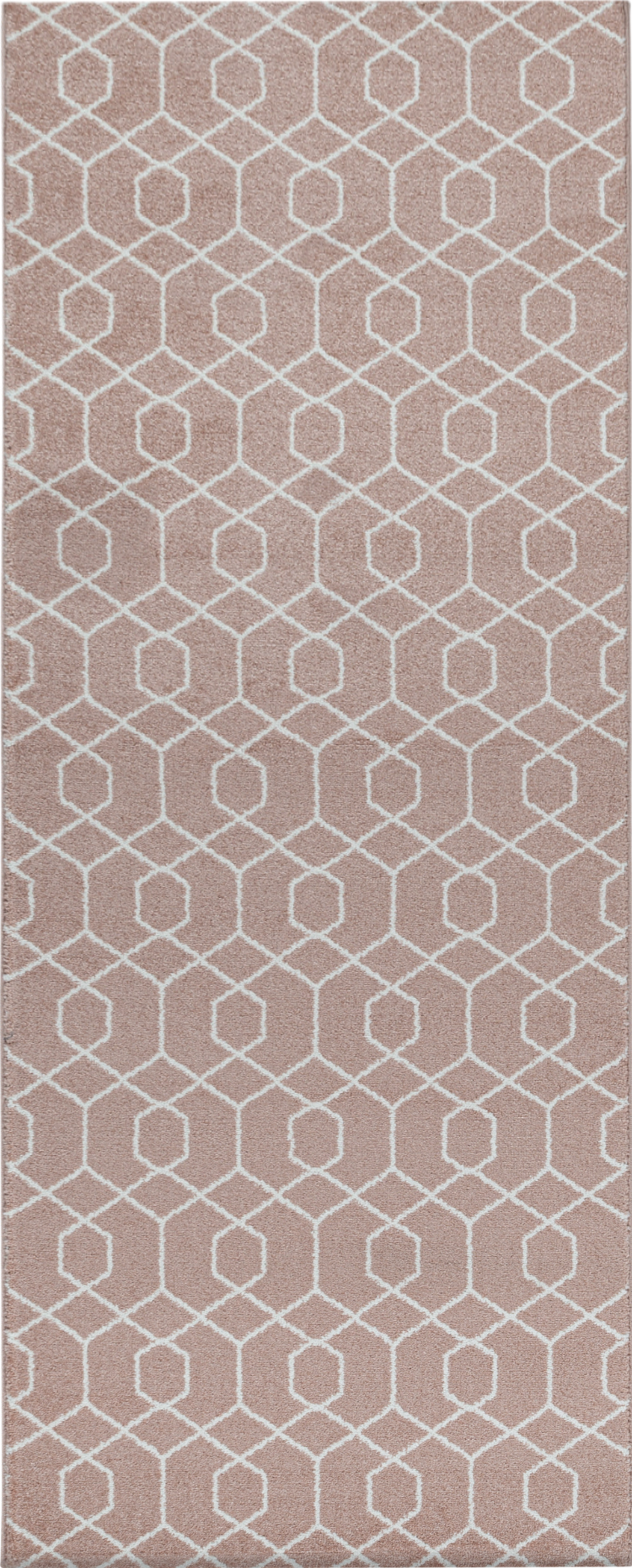 Geometric Hexagon Trellis Area Rug - Rose