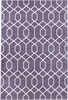 Geometric Hexagon Trellis Area Rug - Violet 