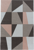 Modern Color Block Polygon Pattern Rug | Rose 