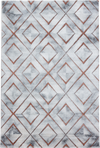 Modern Marble Effect Geometric Design Rug | Bronze Bronze