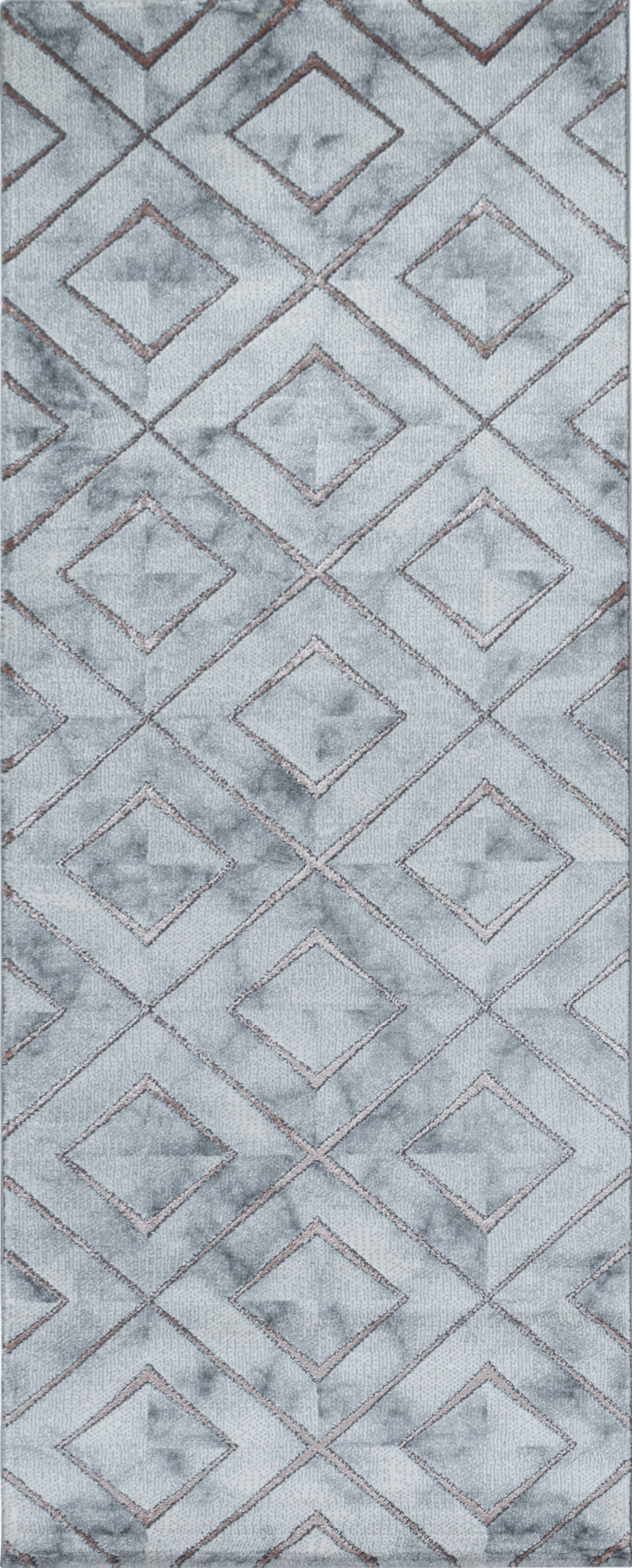 Modern Marble Effect Geometric Design Rug | Bronze