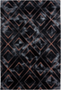 Modern Marble Look Trellis Design Area Rug | Bronze 