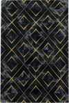 Modern Marble Look Trellis Design Area Rug | Gold Gold