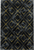 Modern Marble Look Trellis Design Area Rug | Gold 