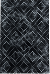 Modern Marble Look Trellis Design Area Rug | Silver Silver