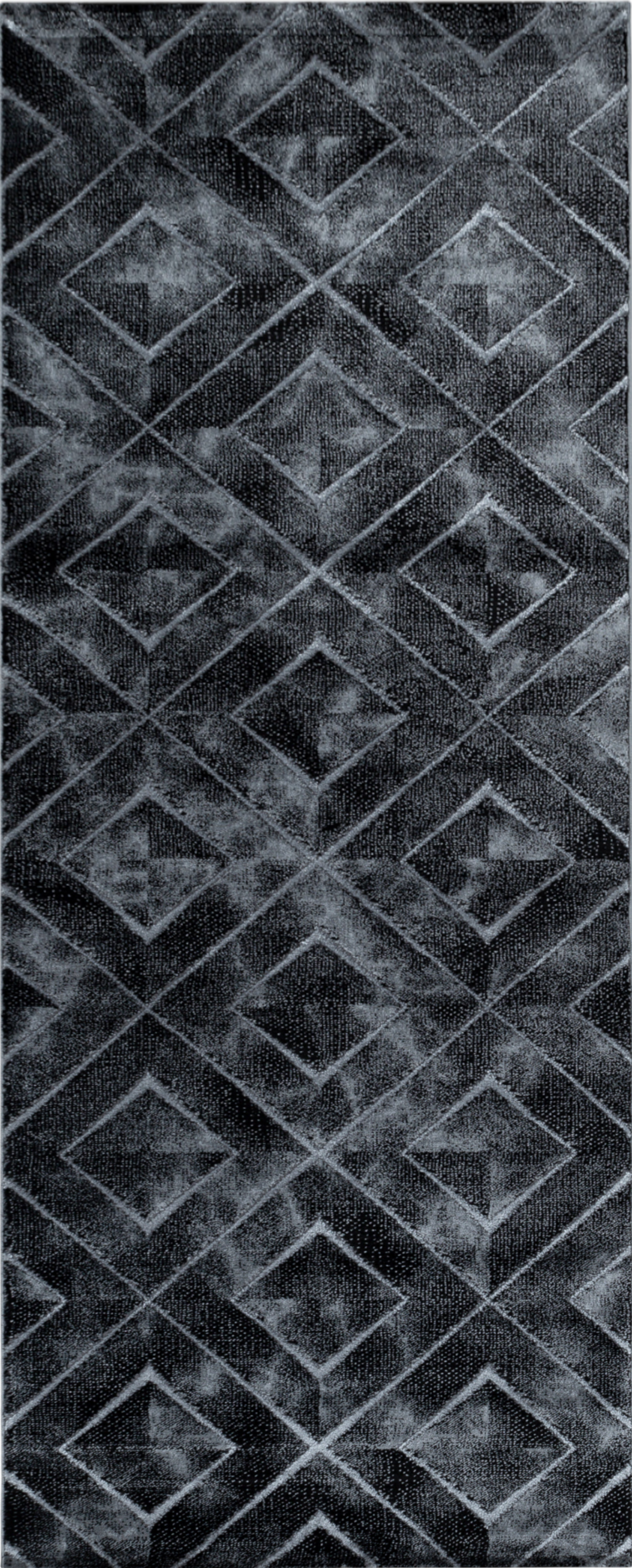 Modern Marble Look Trellis Design Area Rug | Silver
