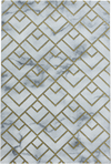 Modern Marble Look Geometric Diamond Rug | Gold Gold