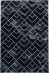 Luxury Art Deco Chevron Geometric Rug | Silver Silver