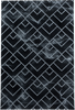 Luxury Art Deco Chevron Geometric Rug | Silver 