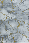 Luxury High-Gloss Marble Veins Area Rug | Gold Gold