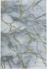 Luxury High-Gloss Marble Veins Area Rug | Gold 