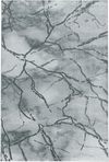Luxury High-Gloss Marble Veins Area Rug | Silver Silver