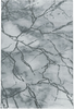 Luxury High-Gloss Marble Veins Area Rug | Silver 