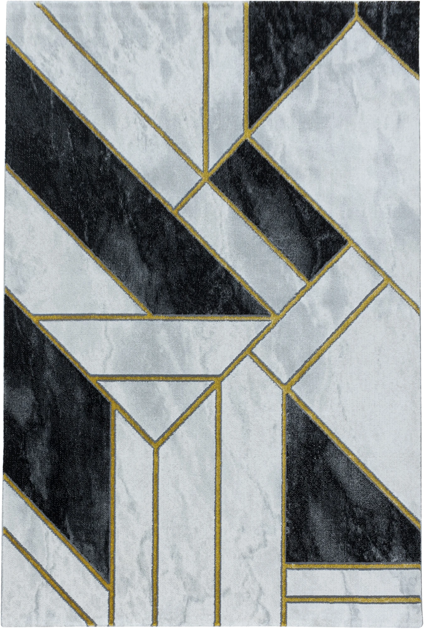 Modern Abstract Surface Area Rug | Gold