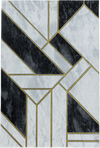 Modern Abstract Surface Area Rug | Gold Gold