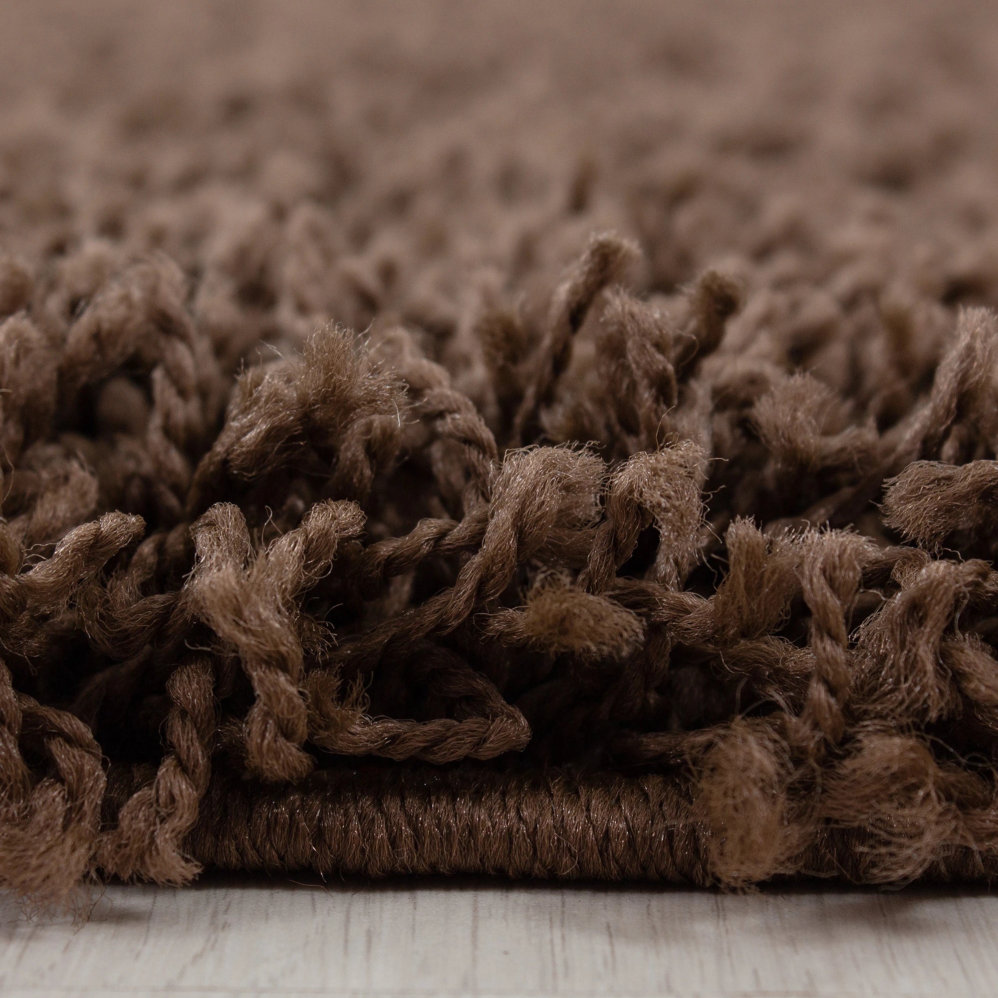 Minimalist Color Plain Cozy Shaggy | Brown