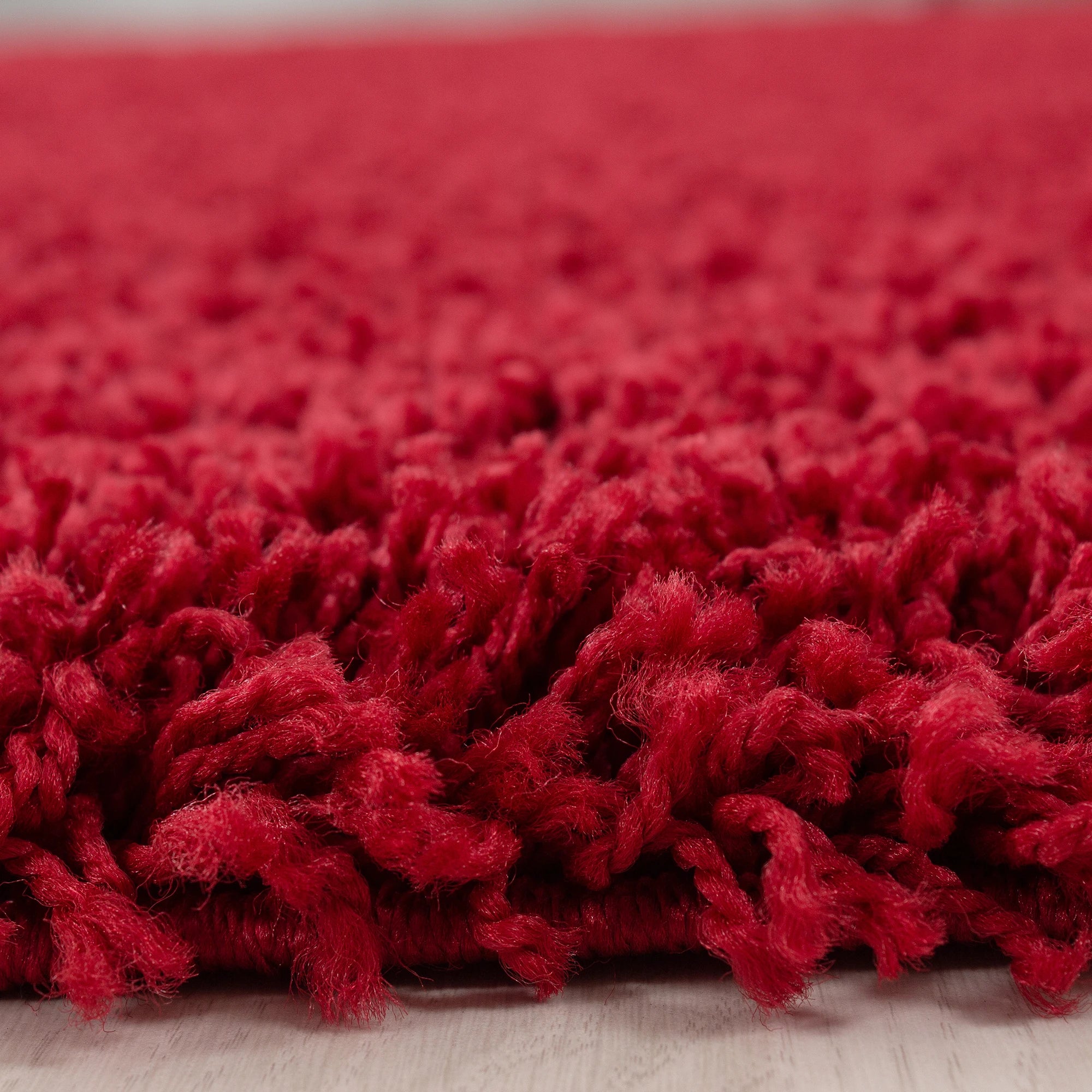 Minimalist Color Plain Cozy Shaggy | Red