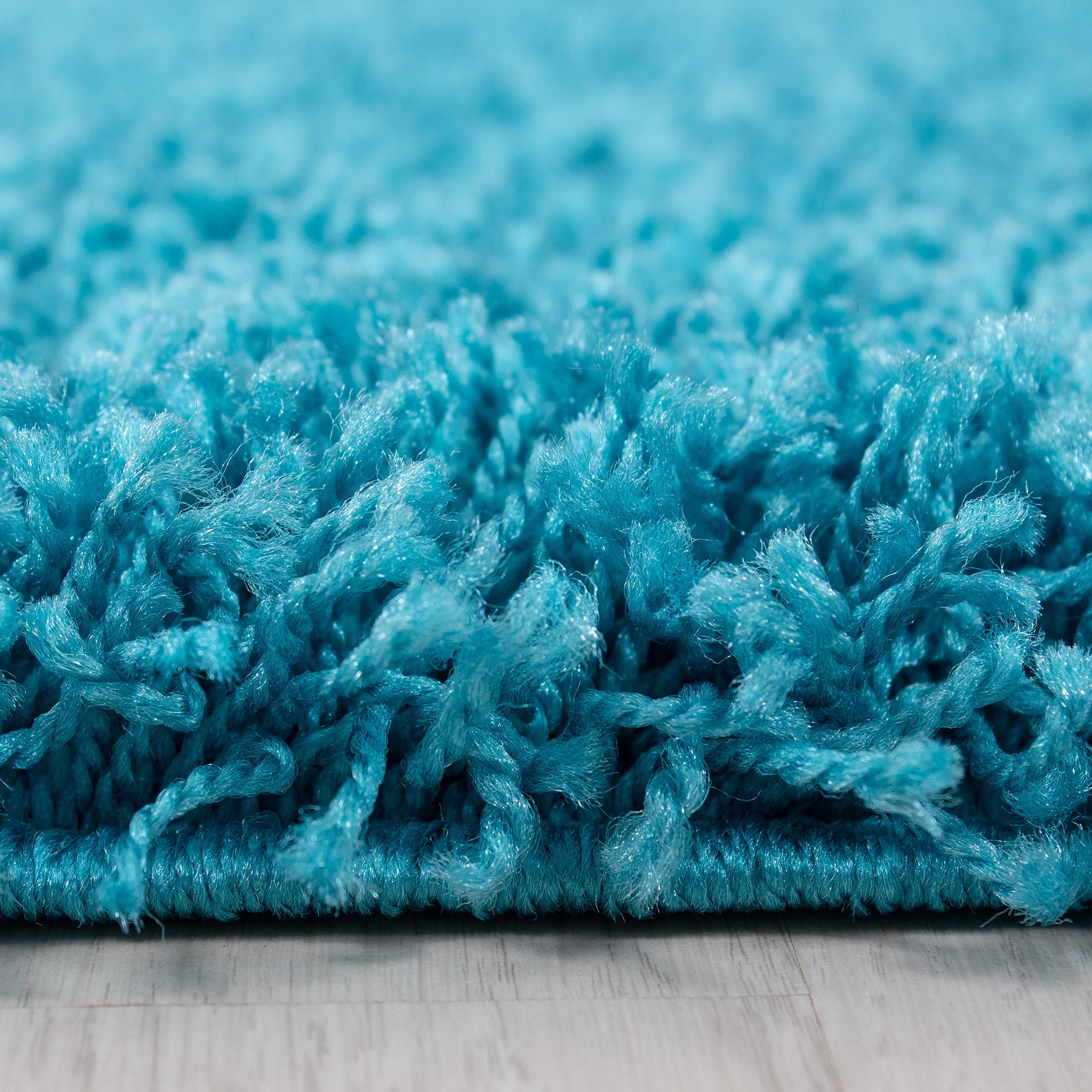 Minimalist Color Plain Cozy Shaggy | Turquoise