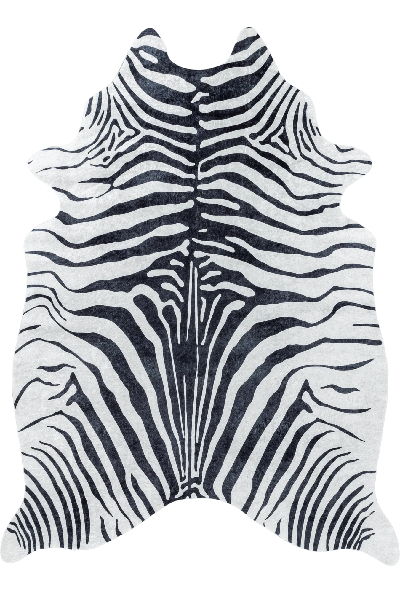 Zebra Skin Imitation Modern Rug | Black