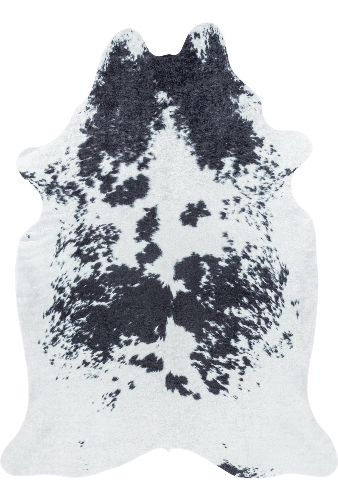 Cowhide Skin Imitation Modern Rug | Black