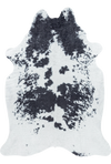 Cowhide Skin Imitation Modern Rug | Black Black